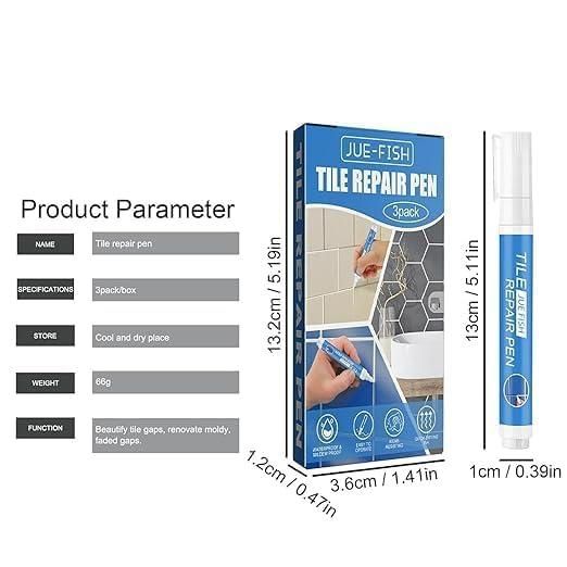 Tile Repair Pen  Grout Pen for Bathroom, Kitchen, Floor & Wall Tiles