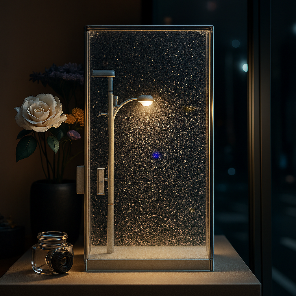 Snow Scene Light Street Lamp